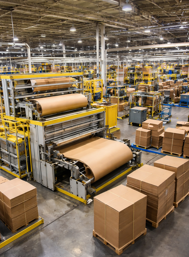 Instalación industrial relacionada con procesos de papel y cartón